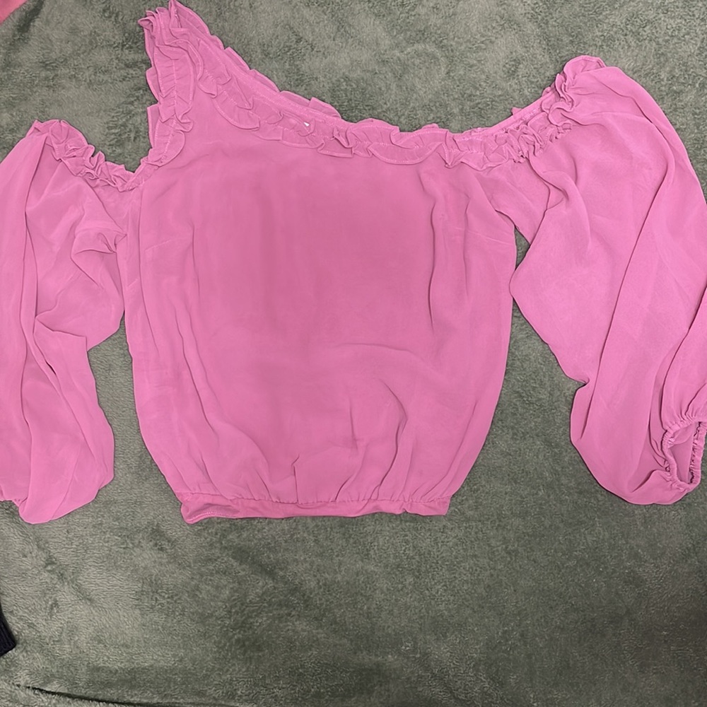 Off the shoulder, one strap body suit